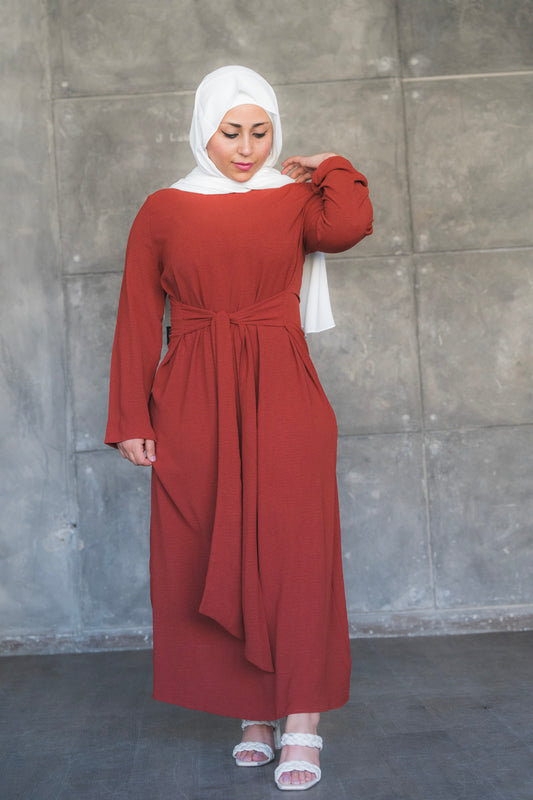 Classic Tie-Waist Maxi Dress