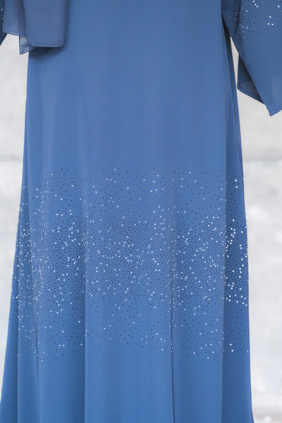 Leena Luxury Dubai Navy Blue Abaya With Sheila Code 004