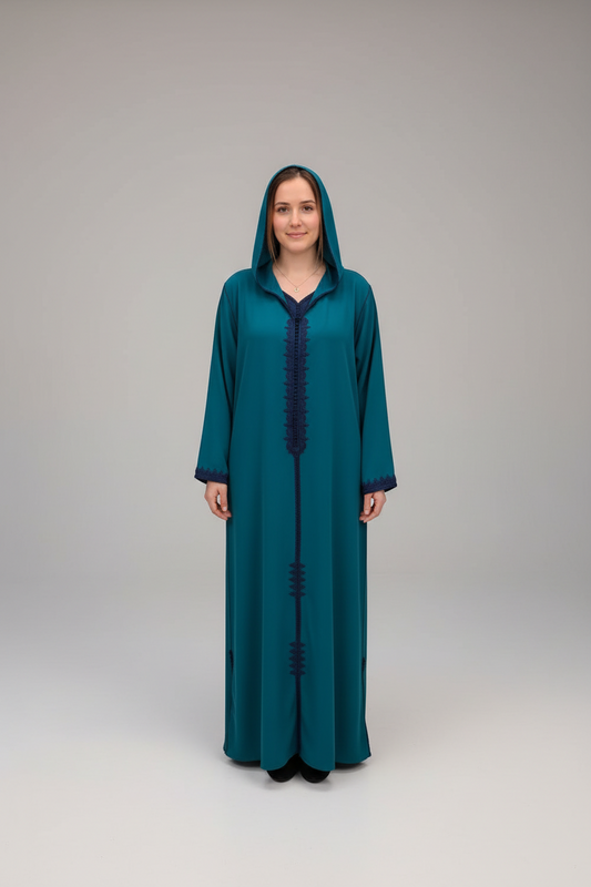 Embroidered 2 pieces jellaba