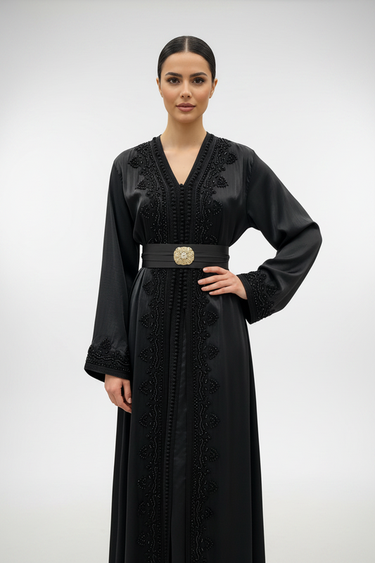 Premium embroidered Midnight Caftan