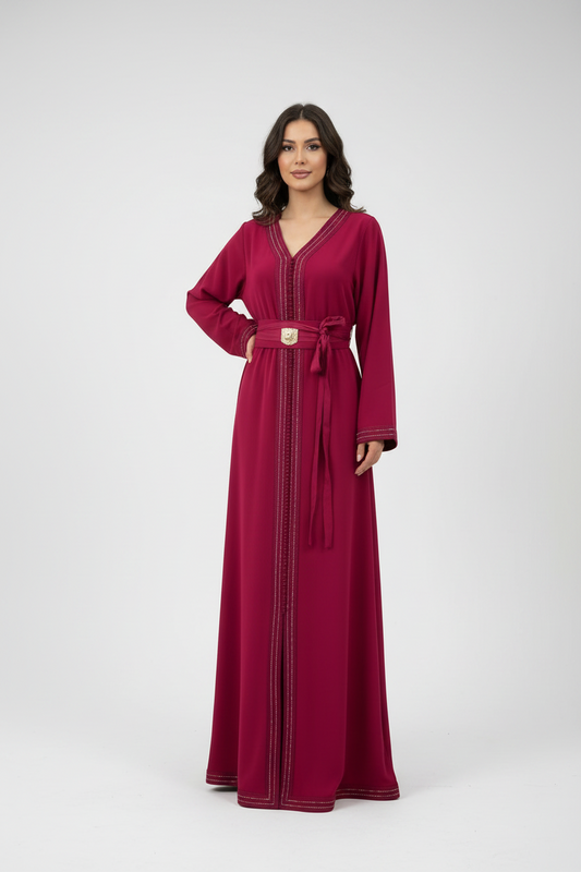 The Fushia beaded 1 piece Kaftan