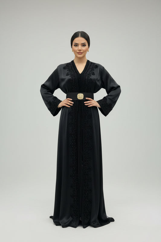 Premium embroidered Midnight Caftan