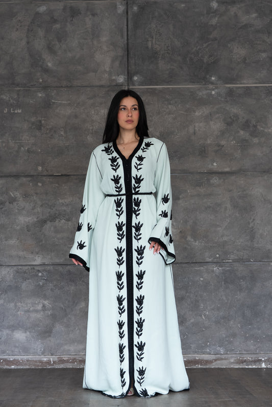 Handmade Mint Green Caftan