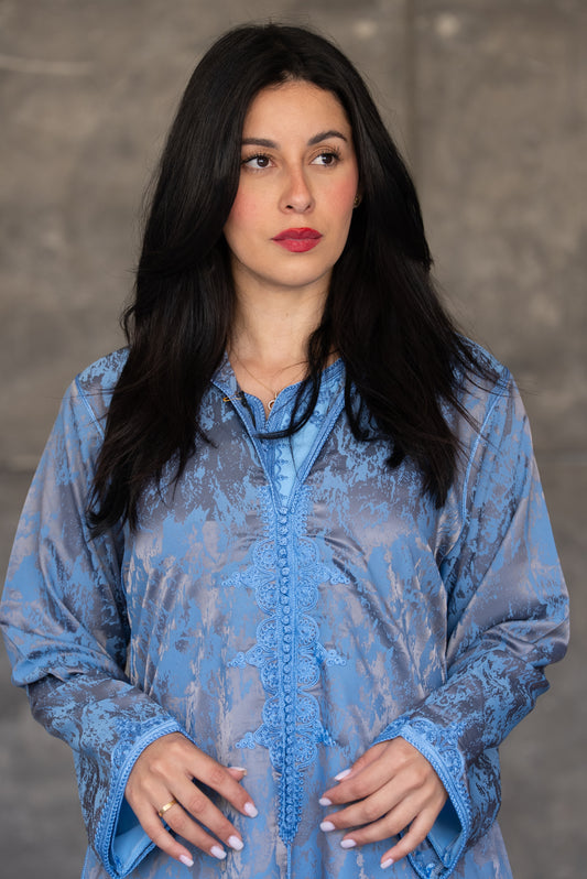 2 Pieces Powder Blue Modern Djellaba