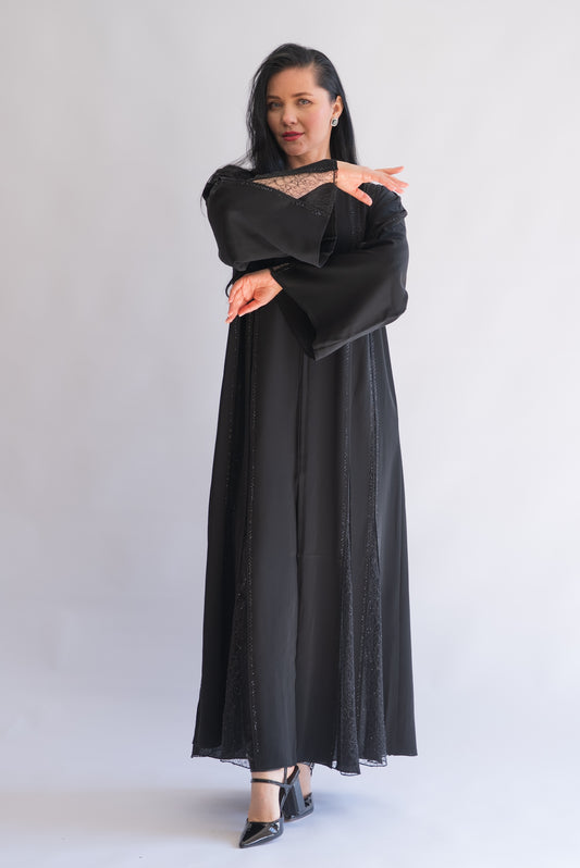 Anna Dubai Luxury Black Abaya