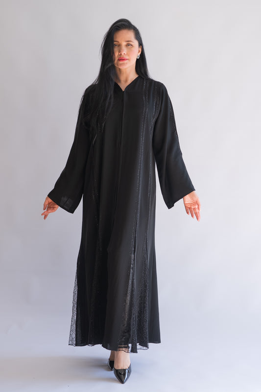 Anna Dubai Luxury Black Abaya