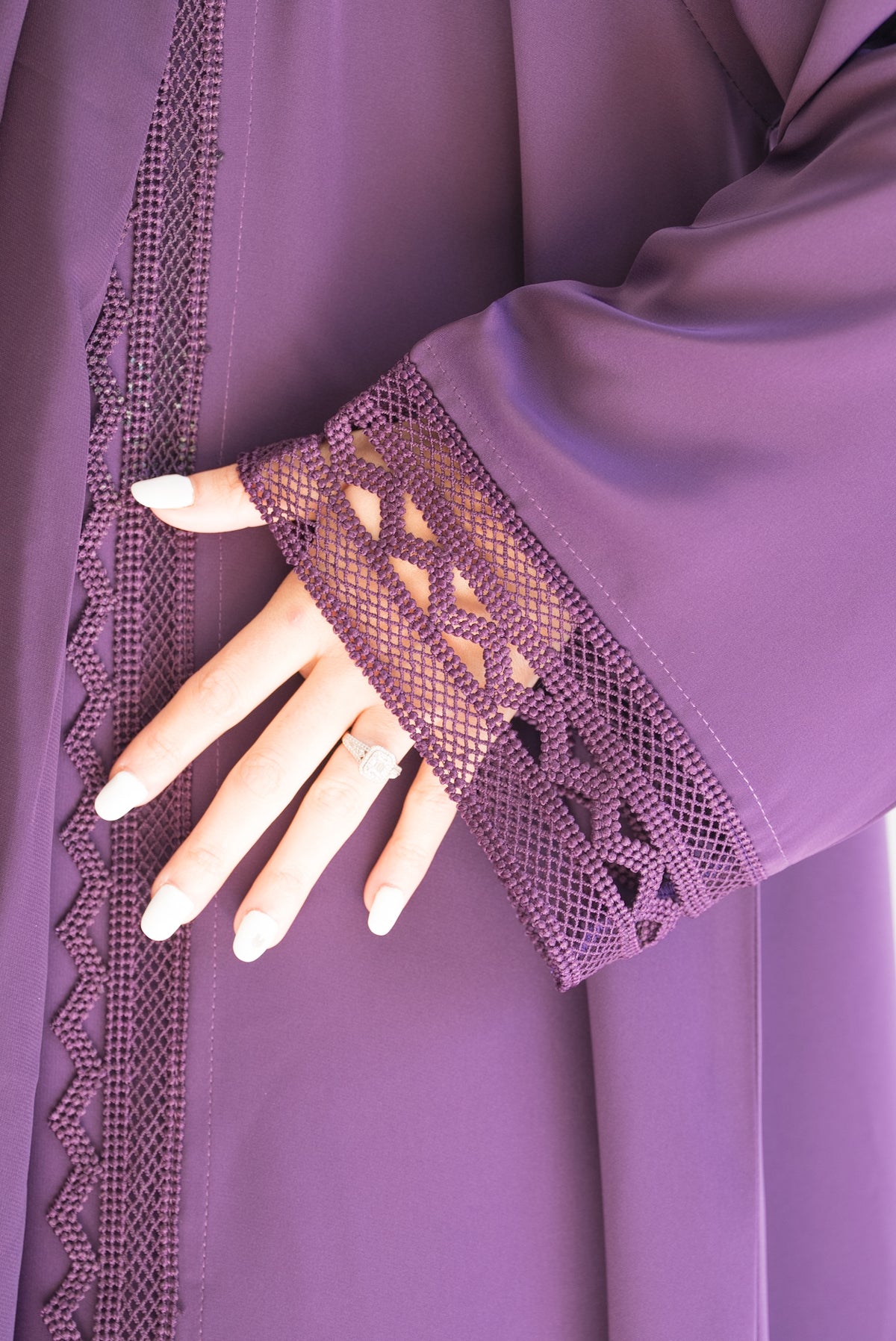 2 Pieces Moove Dantel Abaya With Sheila