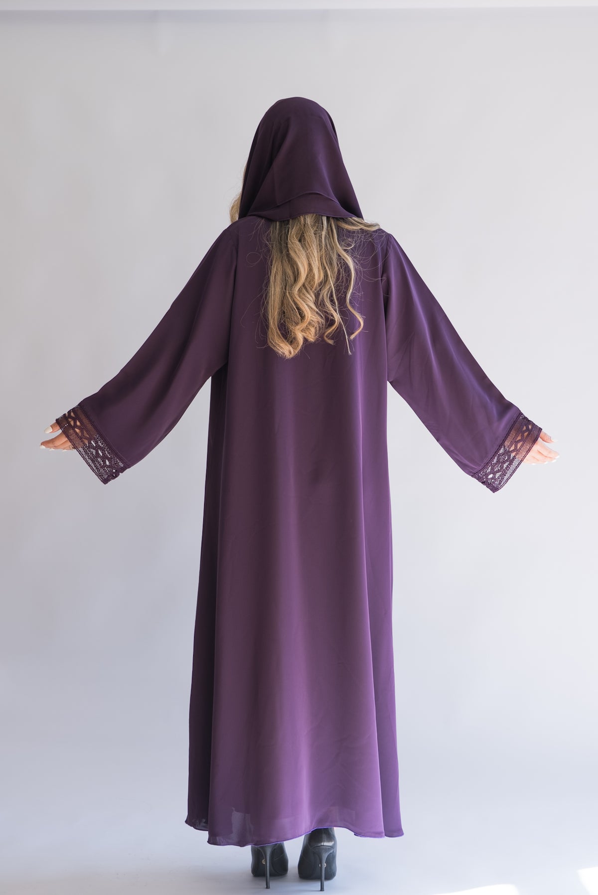 2 Pieces Moove Dantel Abaya With Sheila