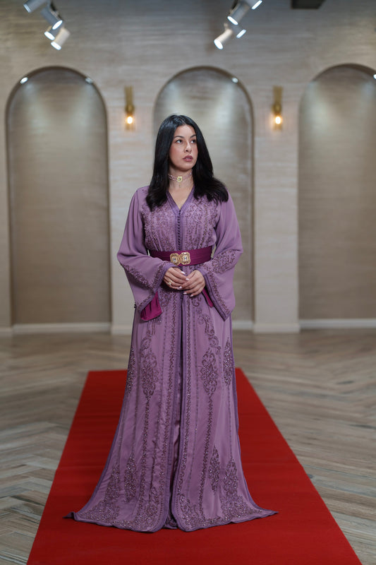 Mauve Royal Embellished Caftan