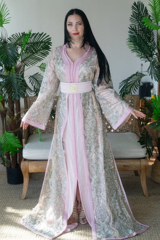 Blush Crystal Garden Caftan