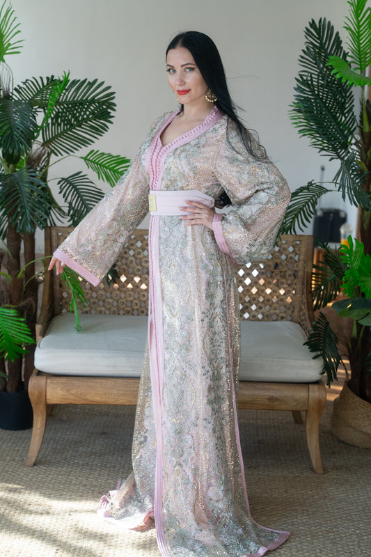 Blush Crystal Garden Caftan