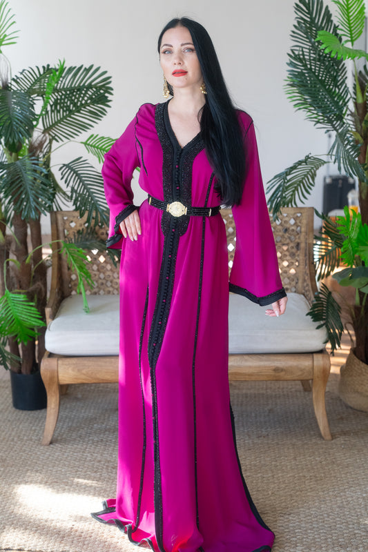 Majesty in Magenta Caftan