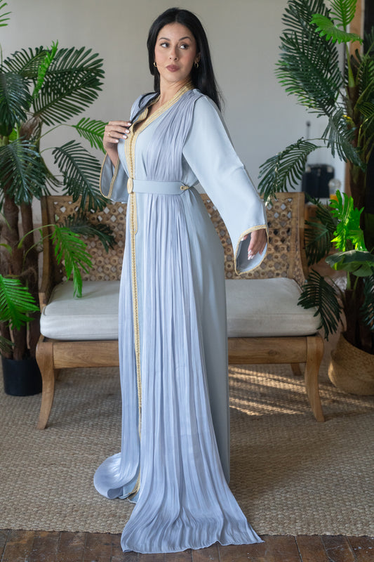 Celestial Grace Caftan Silver