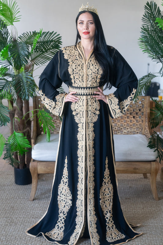 Majestic Noir Caftan