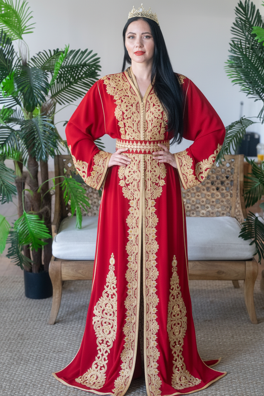 Majestic Red Caftan
