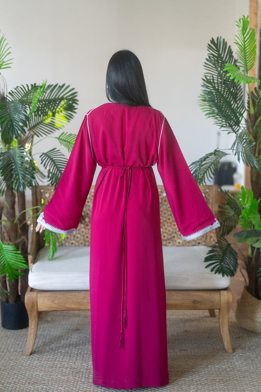 2 Pieces Royal Garnet Caftan