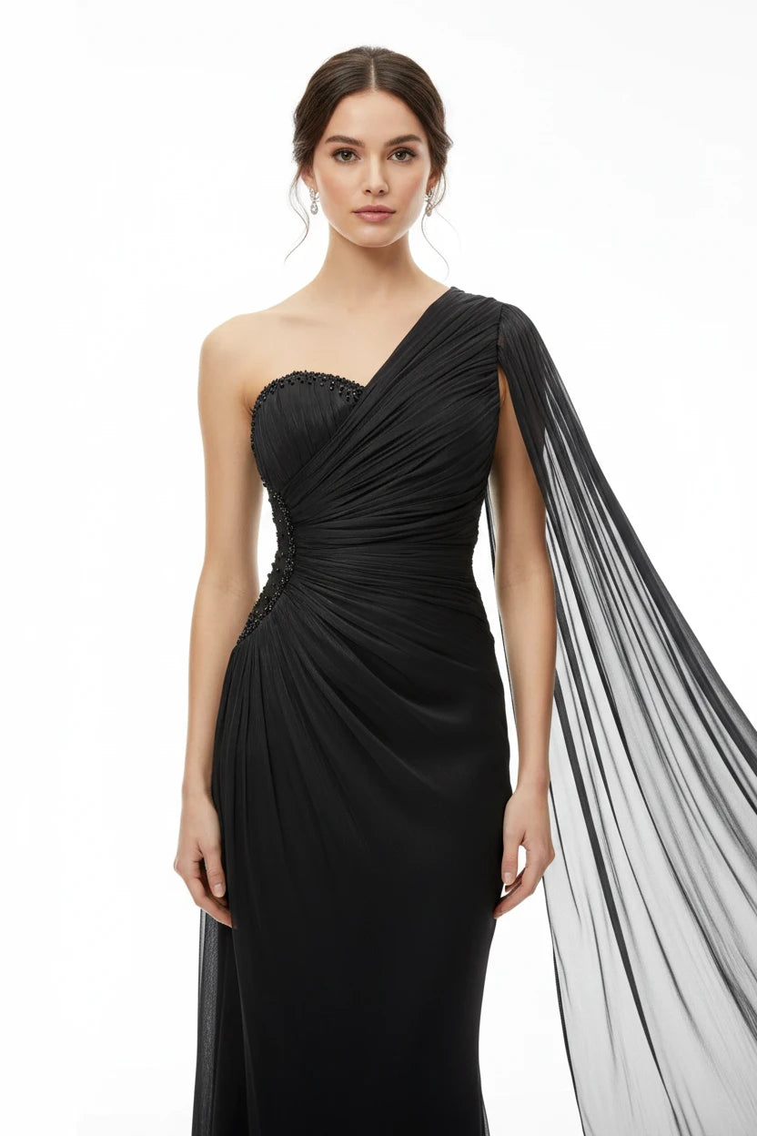 Scarlet Luxe Black Evening Gown