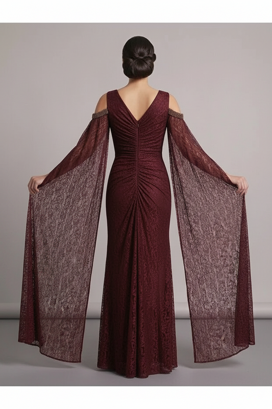 The Juliette Burgundy Gown