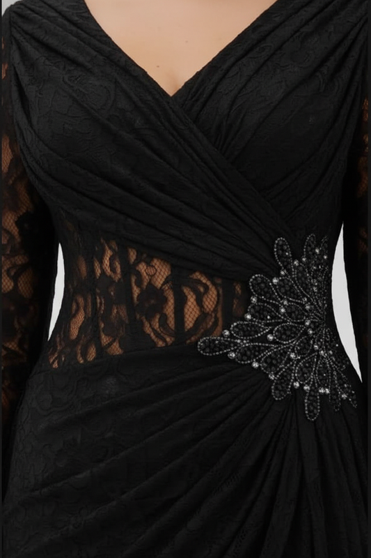 The Celestine Black Gown