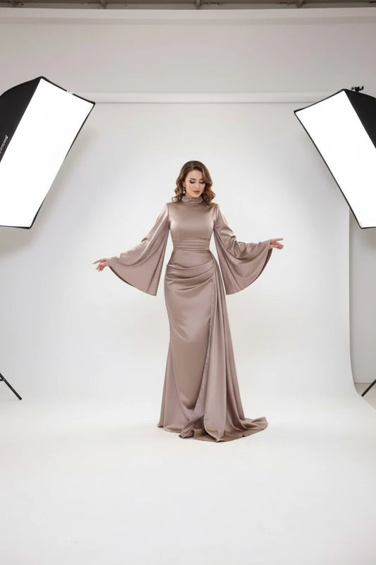 Velora Draped Dress Evening Gown