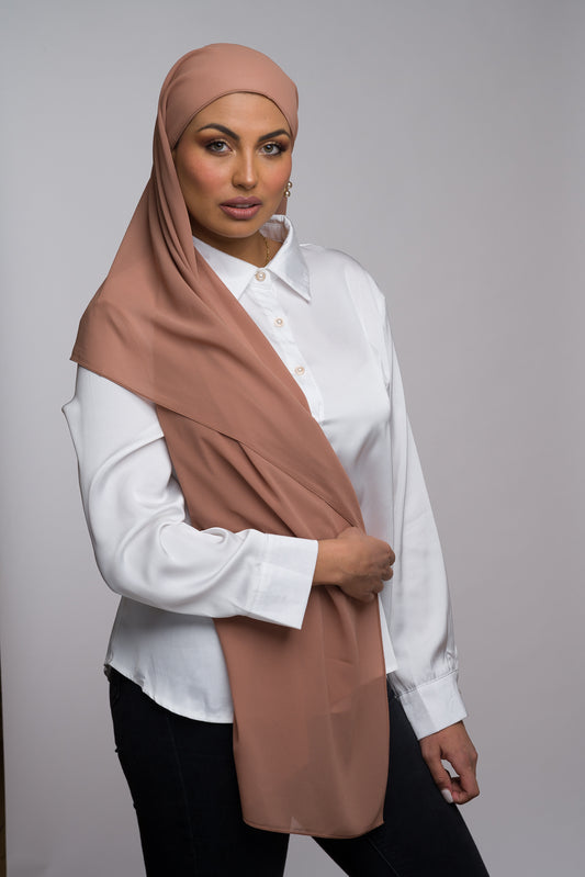 DUSTY ROSE CHIFFON HIJAB