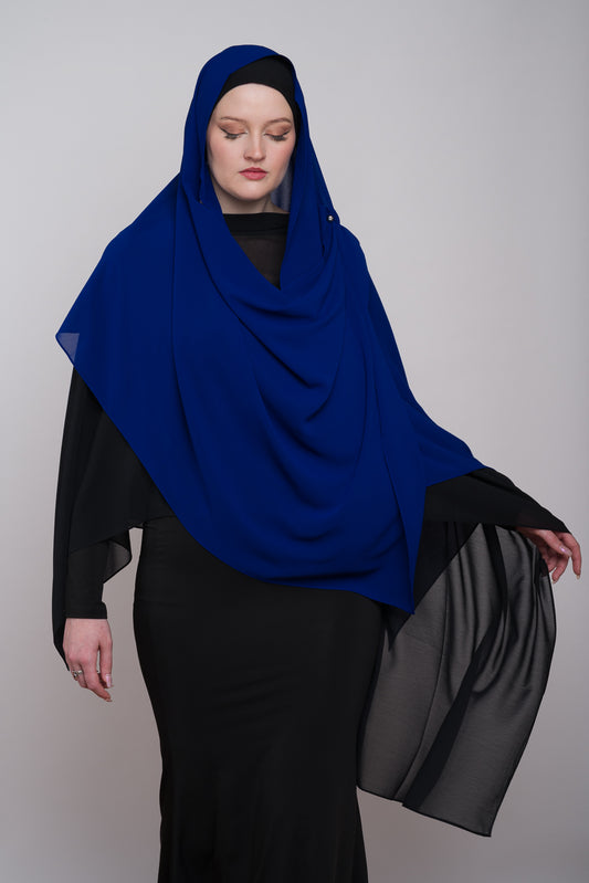 GULF BLUE DIAMOND CHIFFON HIJAB