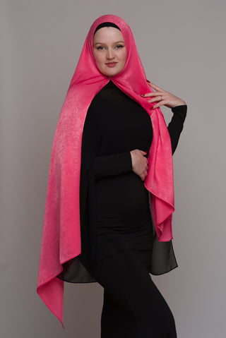 CRANBERRY PINK FRENCH SATIN HIJAB