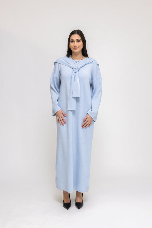 Cozy Knit Maxi dress with Matching Scarf