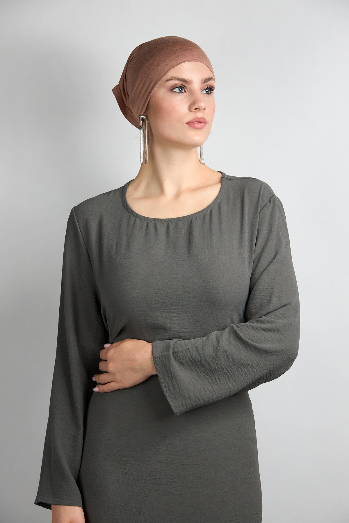 Modal Hijab With Undercap Brown Sugar
