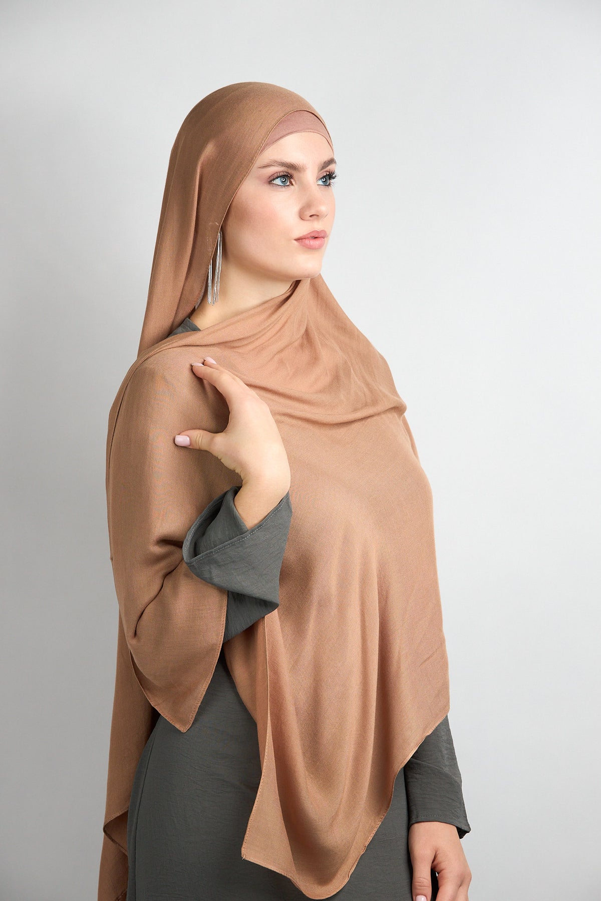 Modal Hijab With Undercap Brown Sugar