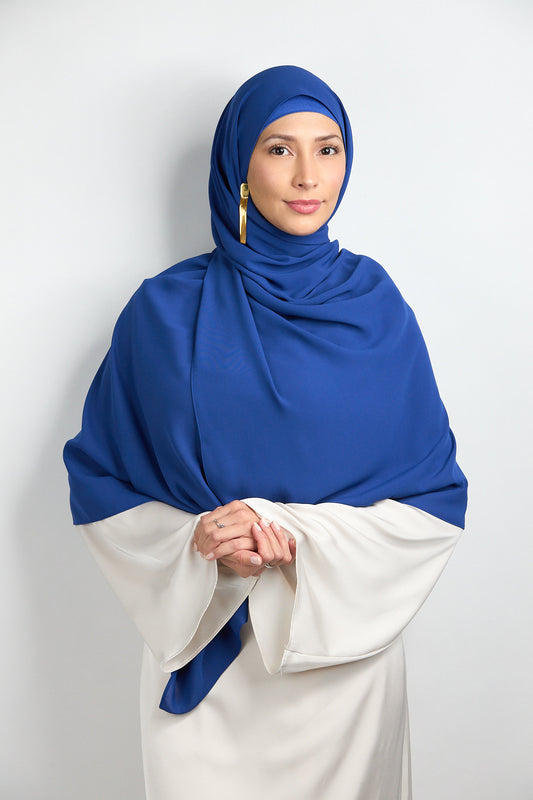 Diamond Chiffon with Matching Undercap Royal Blue #18