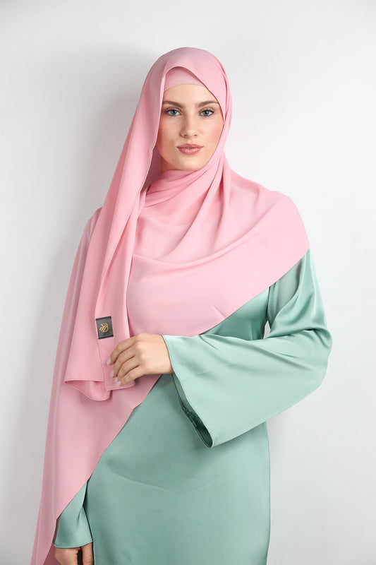 Diamond Chiffon with Matching Undercap Pink#2