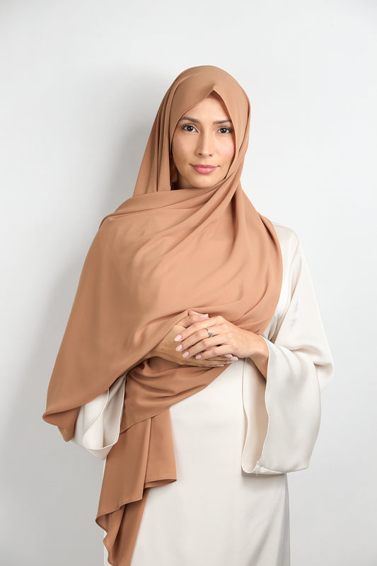 Diamond Chiffon with Matching Undercap Sand Beige #29