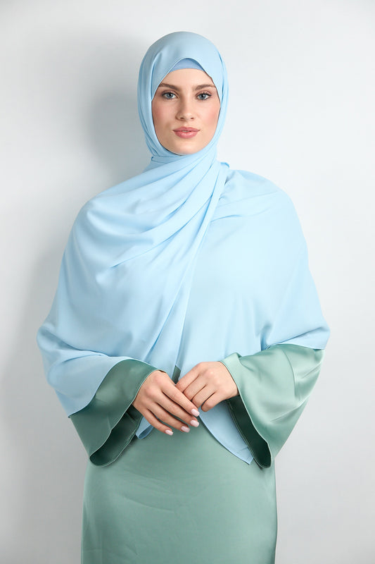 Diamond Chiffon with Matching Undercap Baby Blue #38