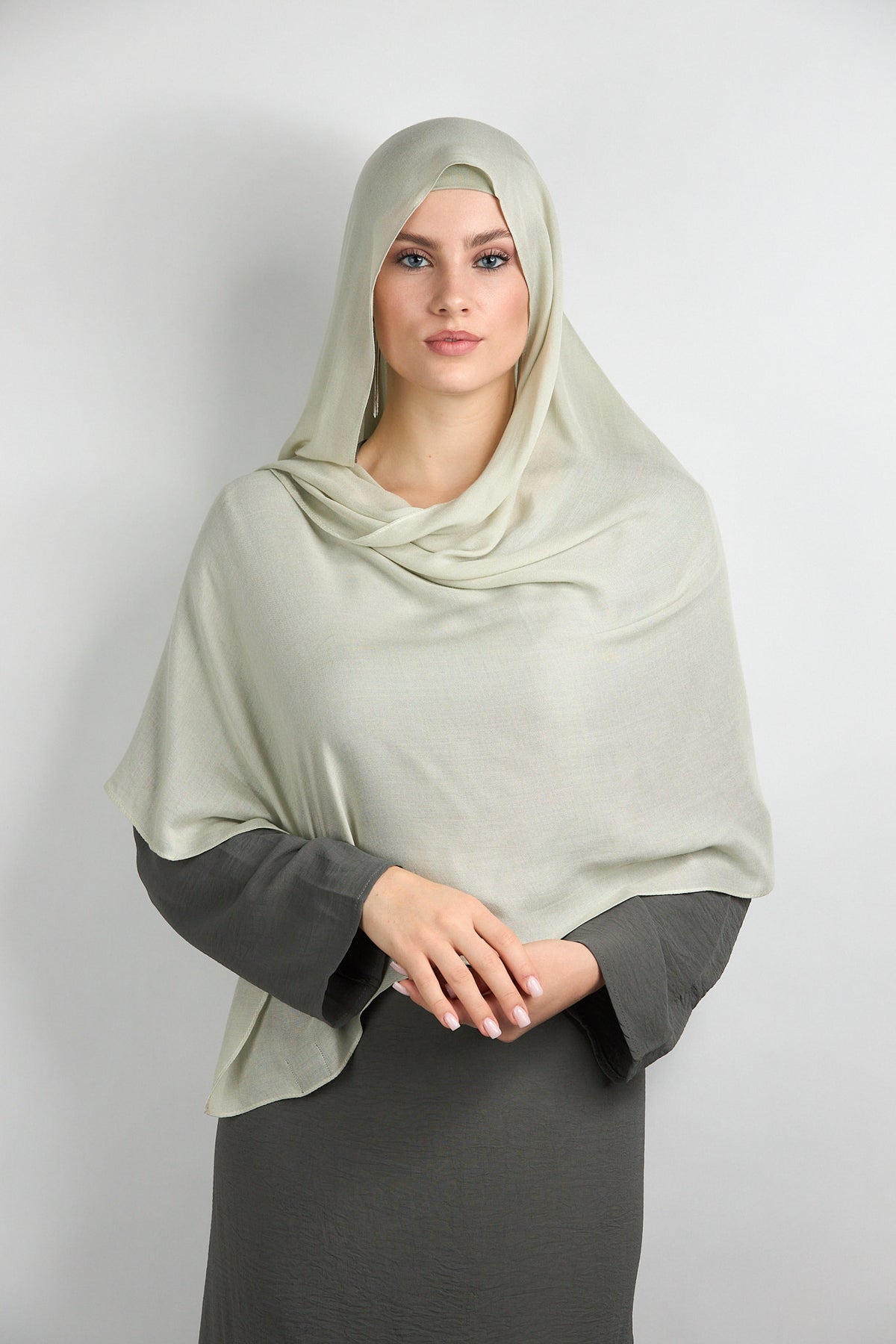 Modal Hijab with Matching Undercap Light Sage Green