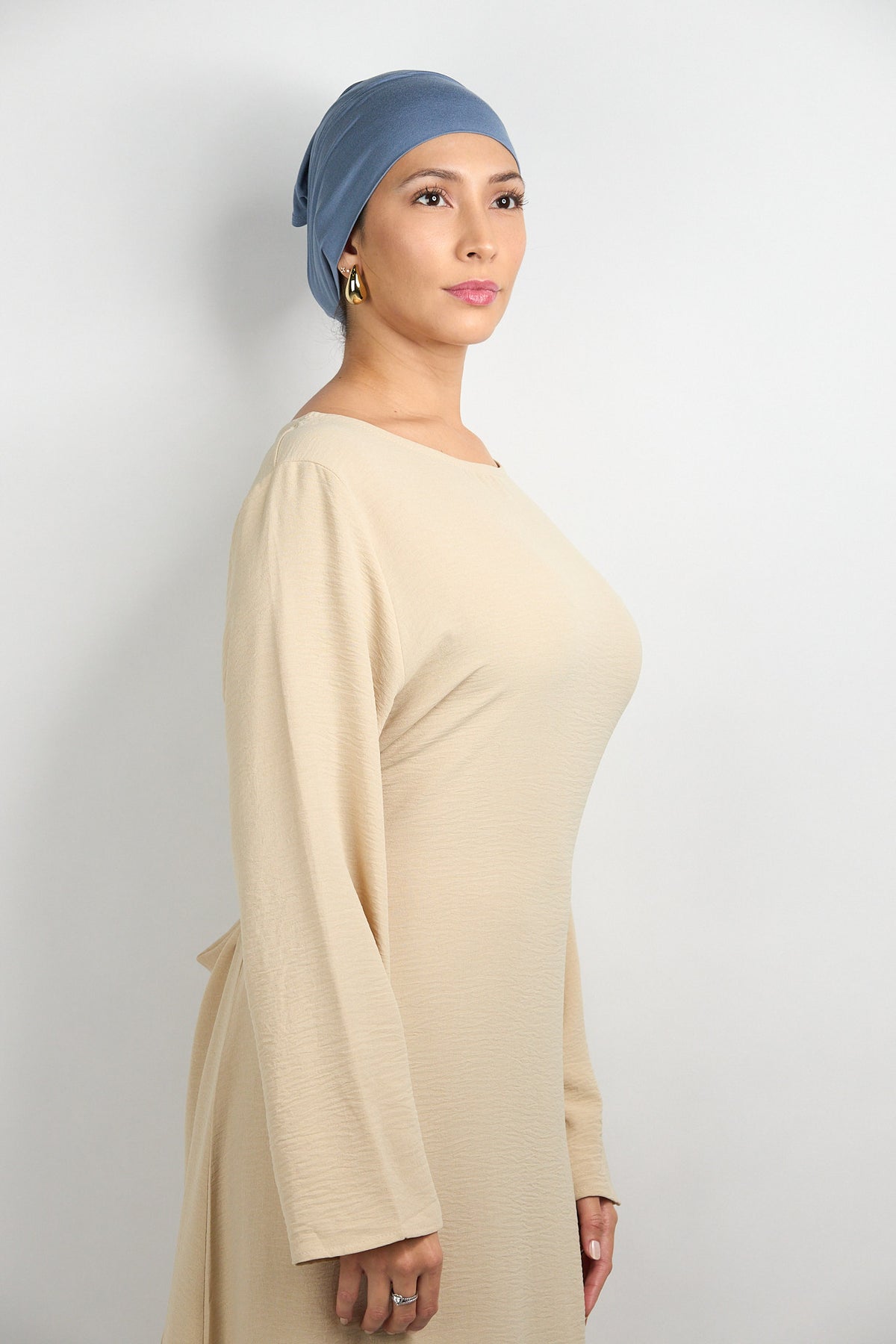 Modal Hijab with Matching Undercap Dark Baby Blue