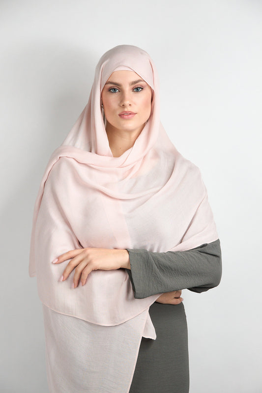 Modal Hijab with Matching Undercap Blush Pink #27