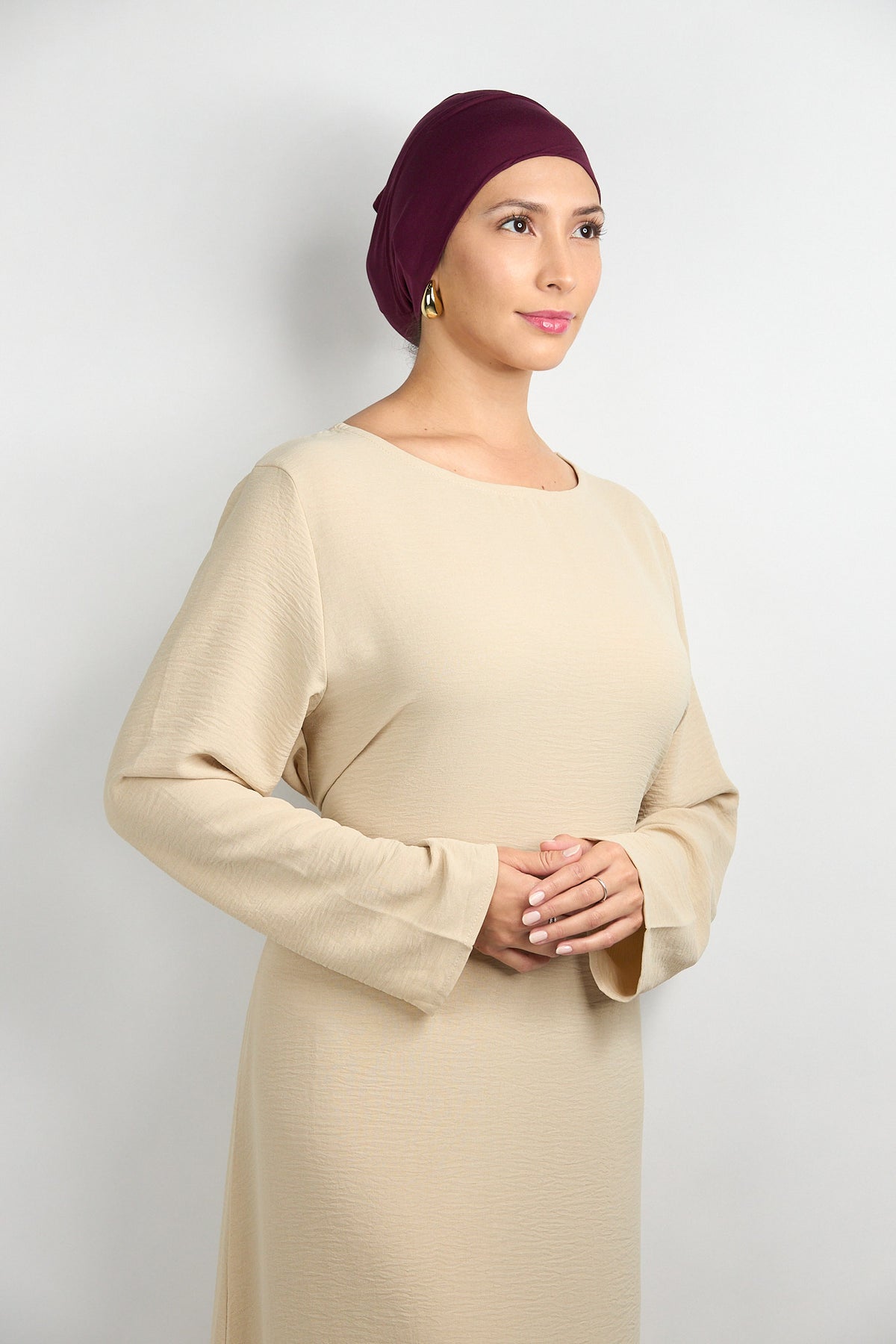 Modal Hijab with Matching Undercap Eggplant