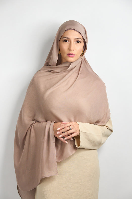 Modal Hijab with Matching Undercap Taupe