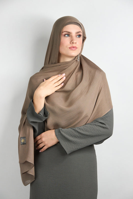 Modal Hijab with Matching Undercap Brown Chocolate