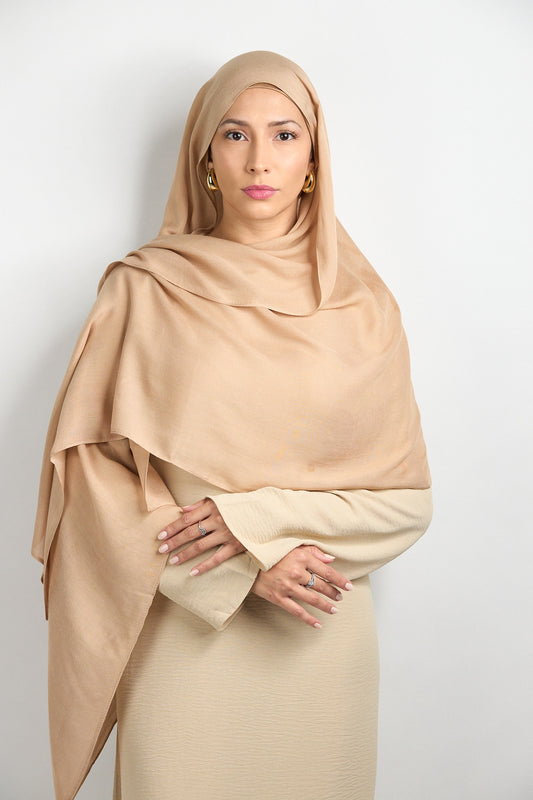 Modal Hijab with Matching Undercap Sand Beige#50