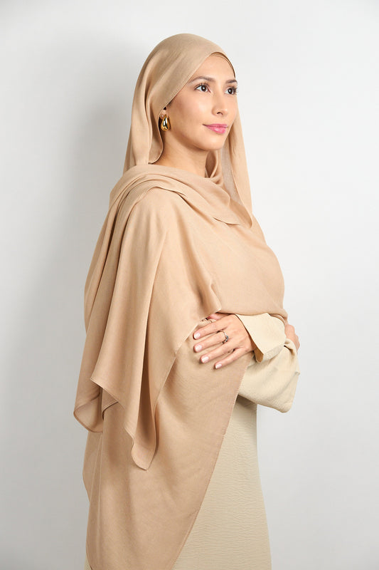 Modal Hijab with Matching Undercap Sand Beige#50