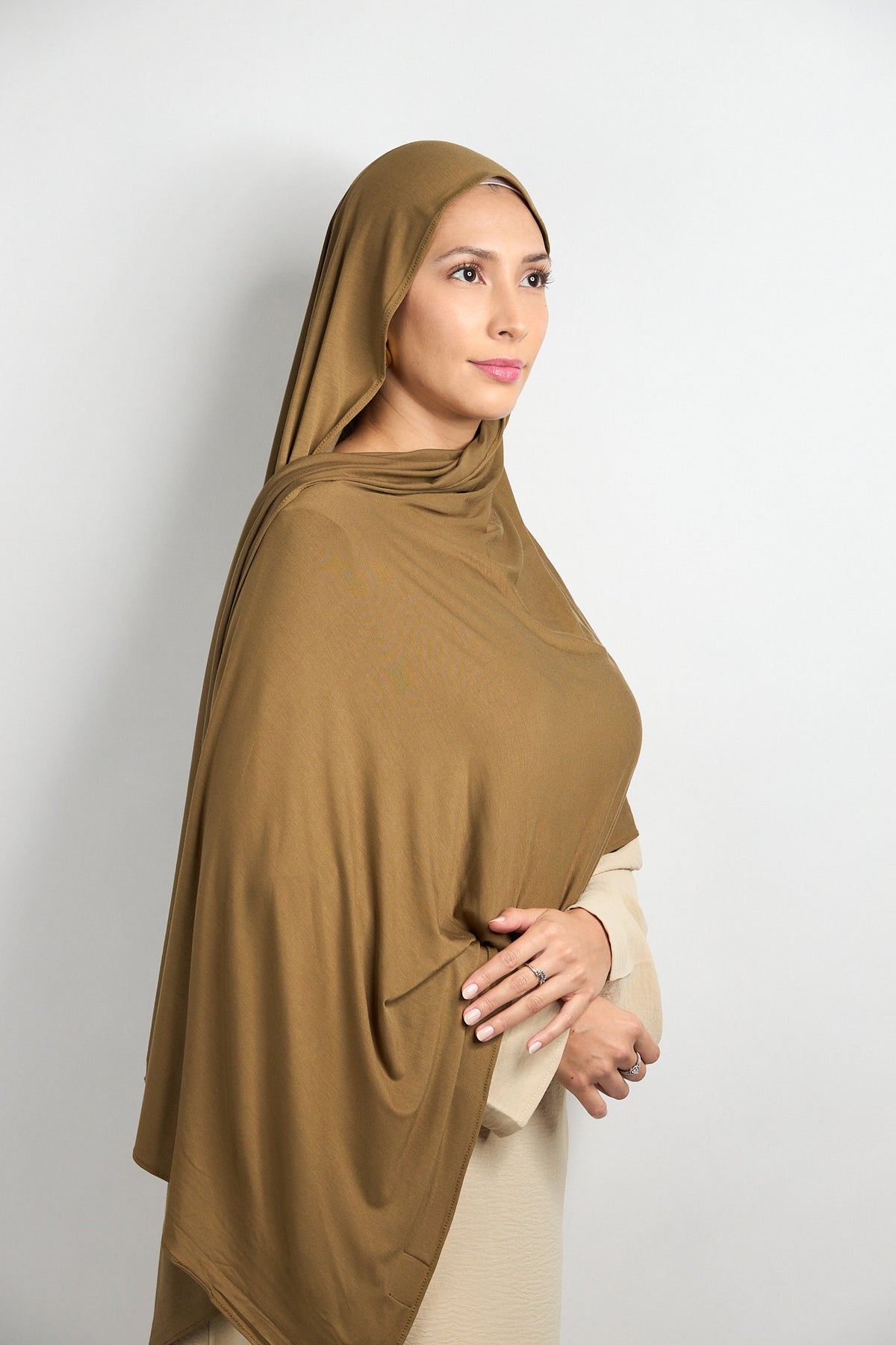 Bamboo Jersey Hijab Khaki