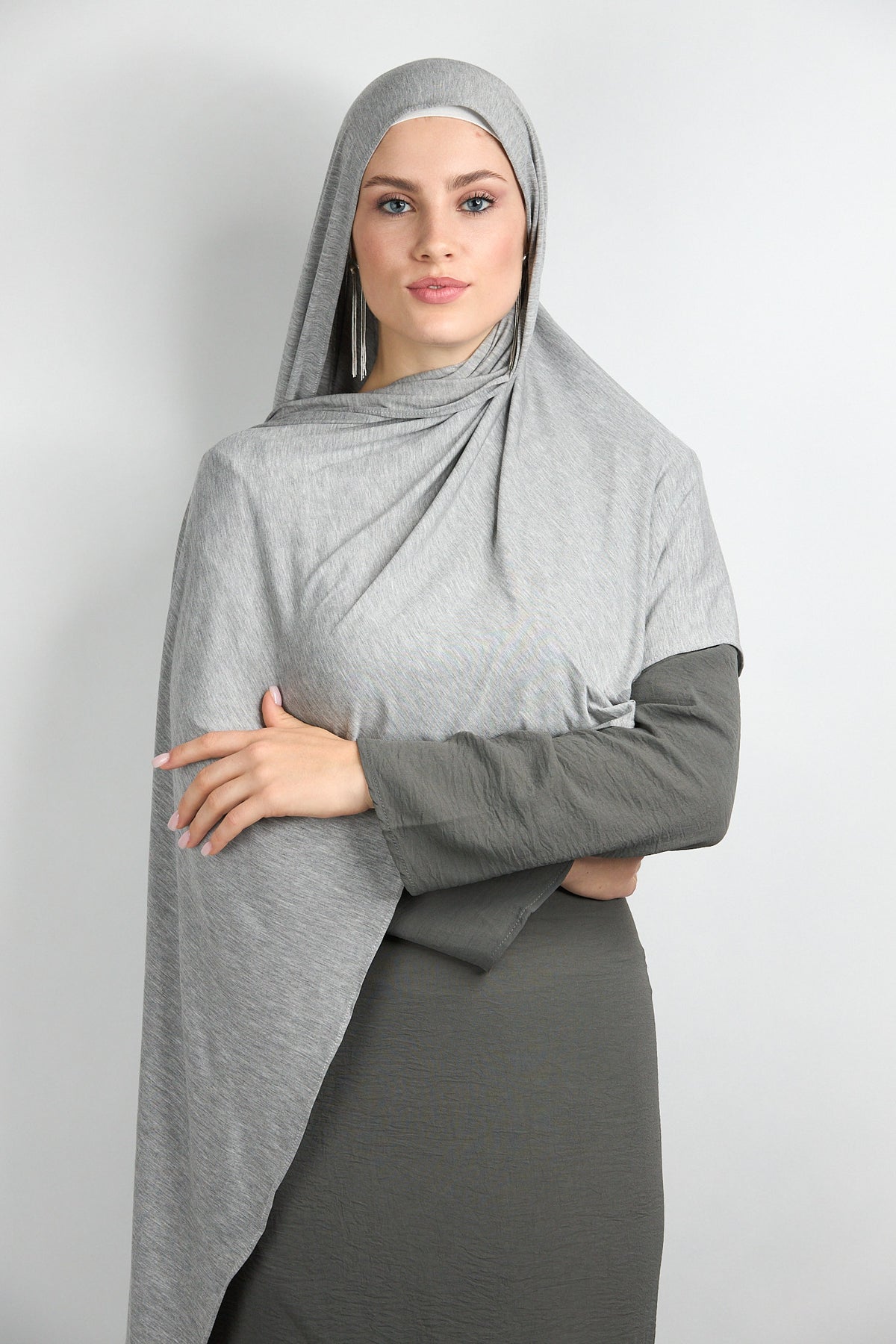 Bamboo Jersey Hijab Prior Gray