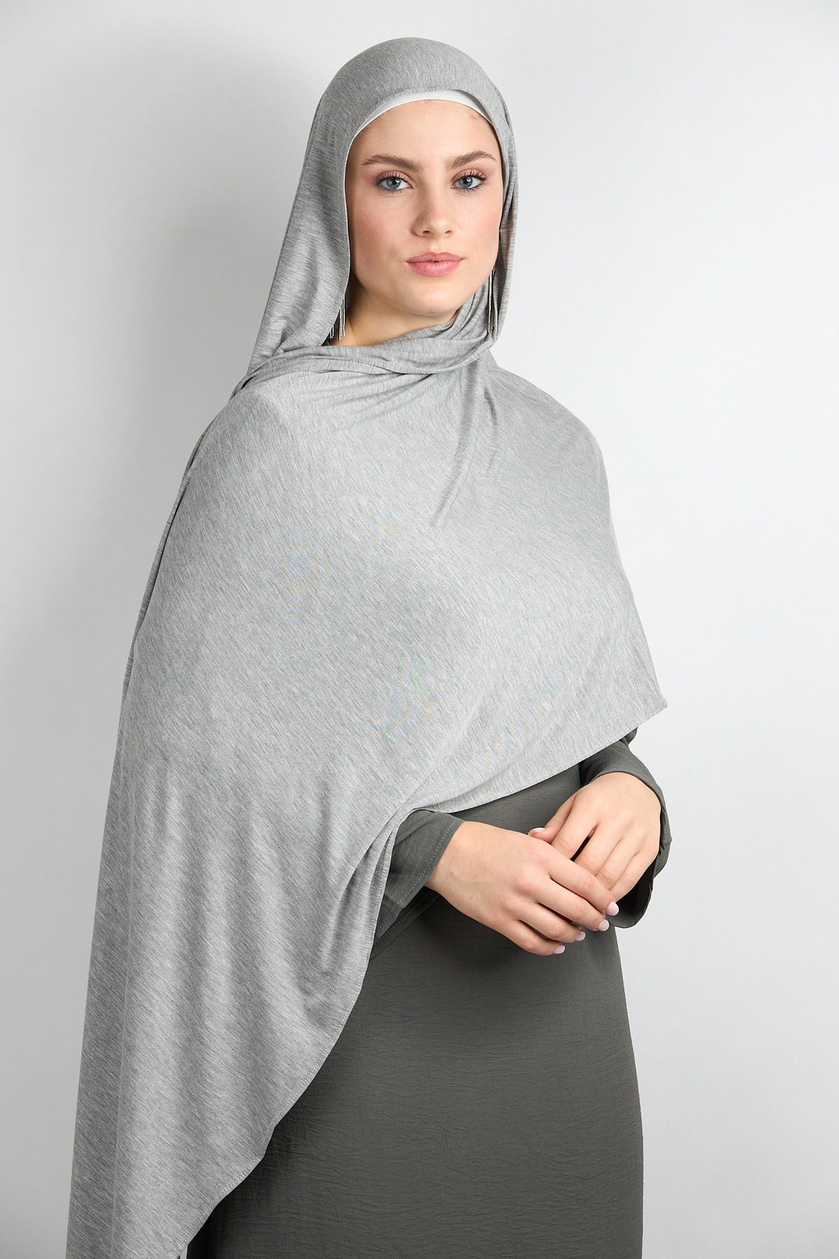 Bamboo Jersey Hijab Prior Gray