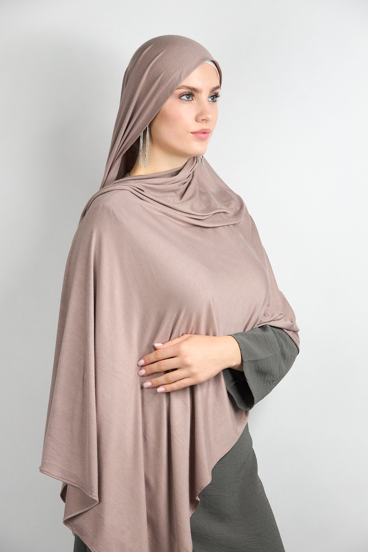 Premium Cotton Jersey Hijab Light Taupe