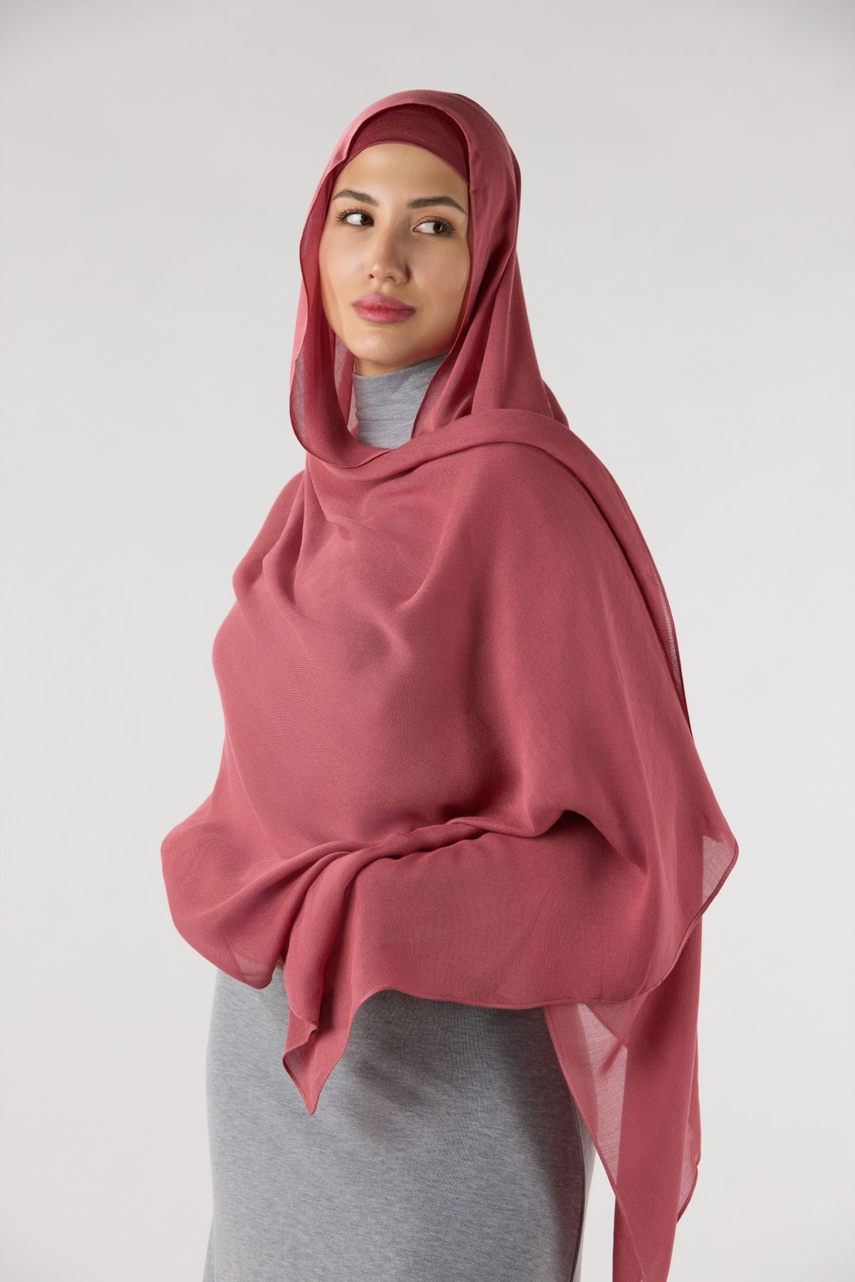 Modal Hijab with Matching Undercap Dark Guava Pink