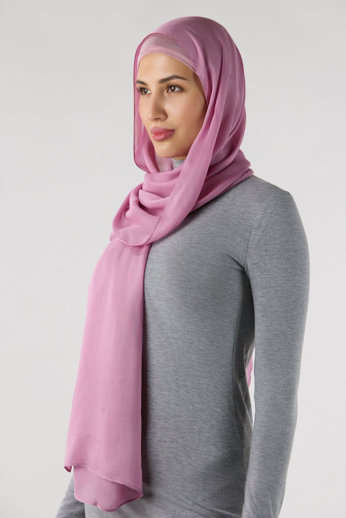 Modal Hijab With Matching Undercap Chineseviolet