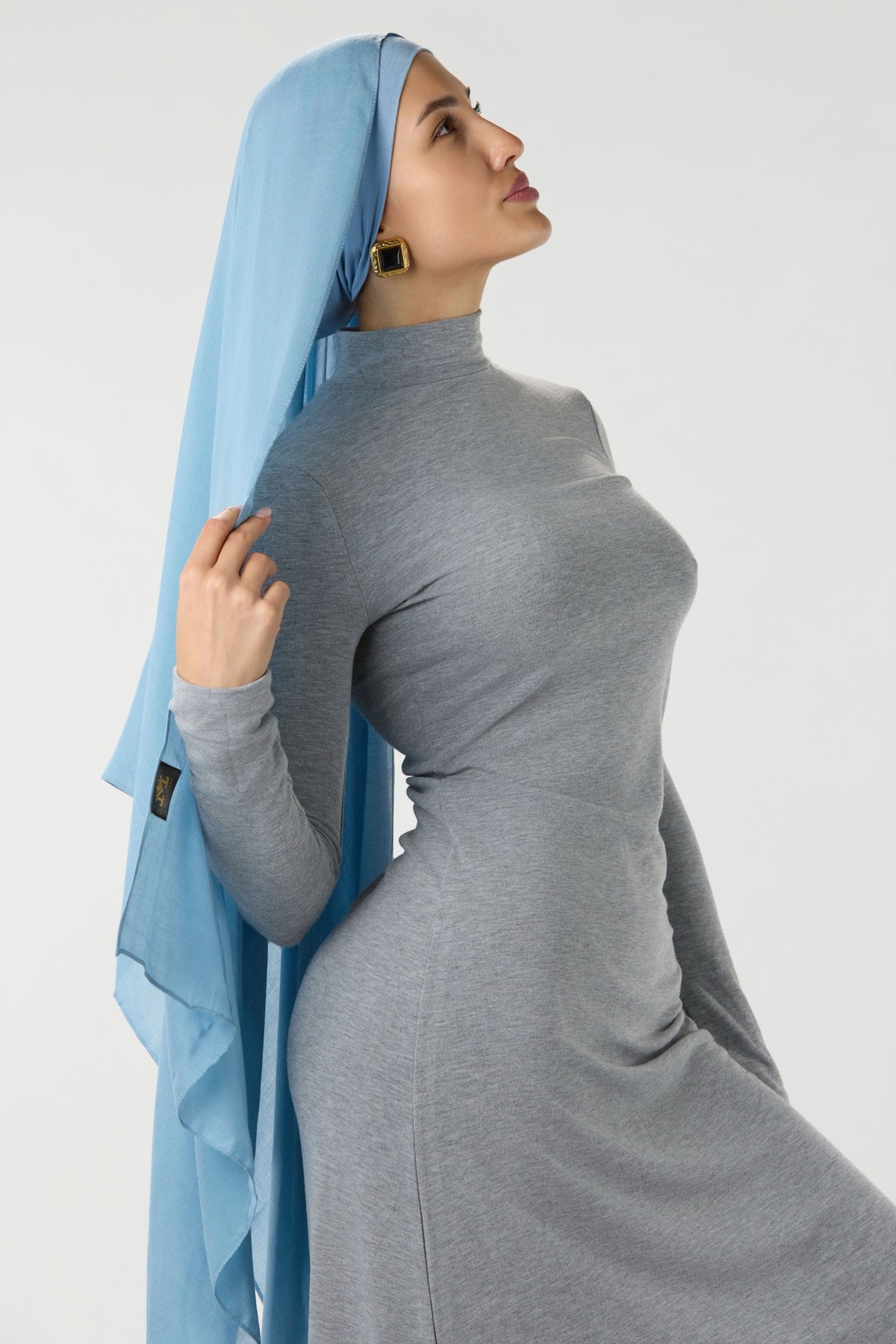 Modal Hijab With Matching Undercap Baby Blue