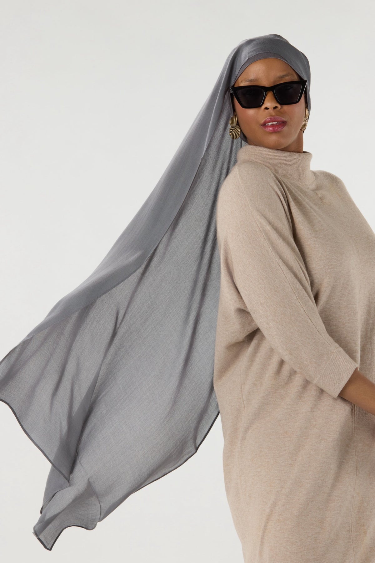 Modal Hijab With Undercap Dark Slate